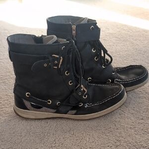 Sperry Top-Sider Black Lace Up Boots